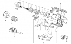 Аккумуляторная дрель ударного действия BUR2 18E