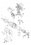 Аккумуляторная ударная дрель-шуруповерт Makita 8444DWFE