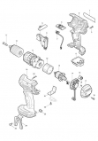 Аккумуляторная ударная дрель-шуруповерт Makita BHP442RFE