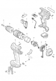 Аккумуляторная ударная дрель-шуруповерт Makita BHP452RFE